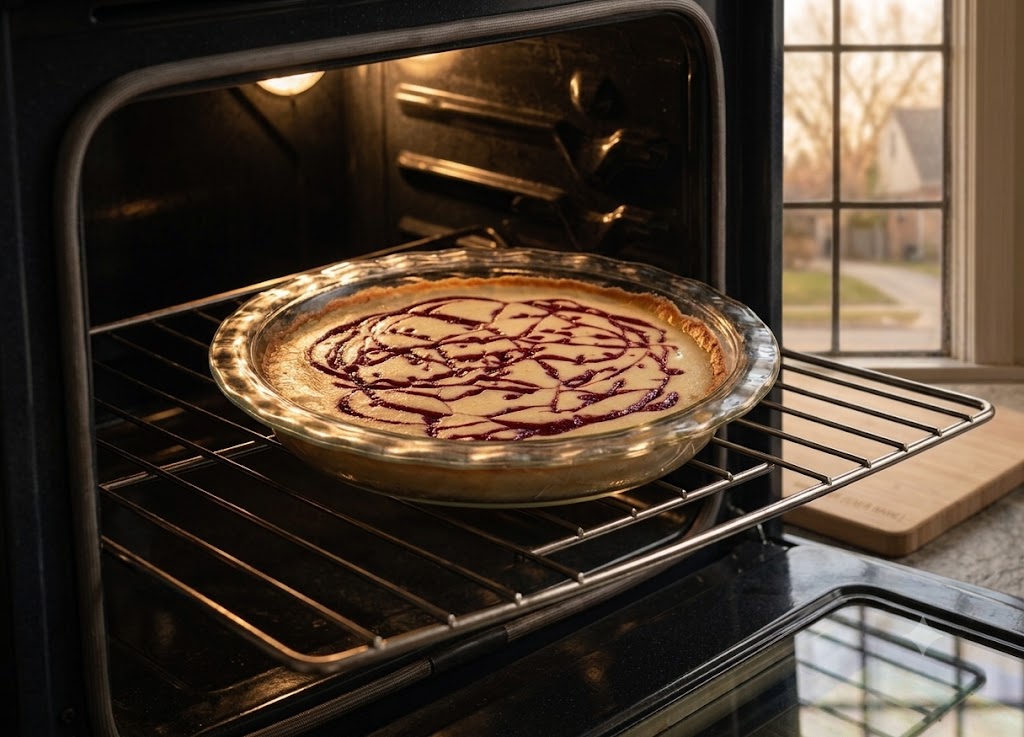 cheesecake in oven.jpg